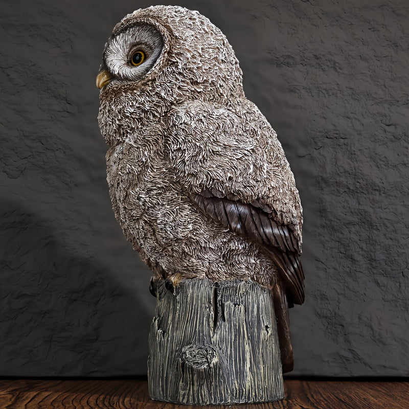 Handcrafted Resin Owl Figurine With Detailed Feather Texture