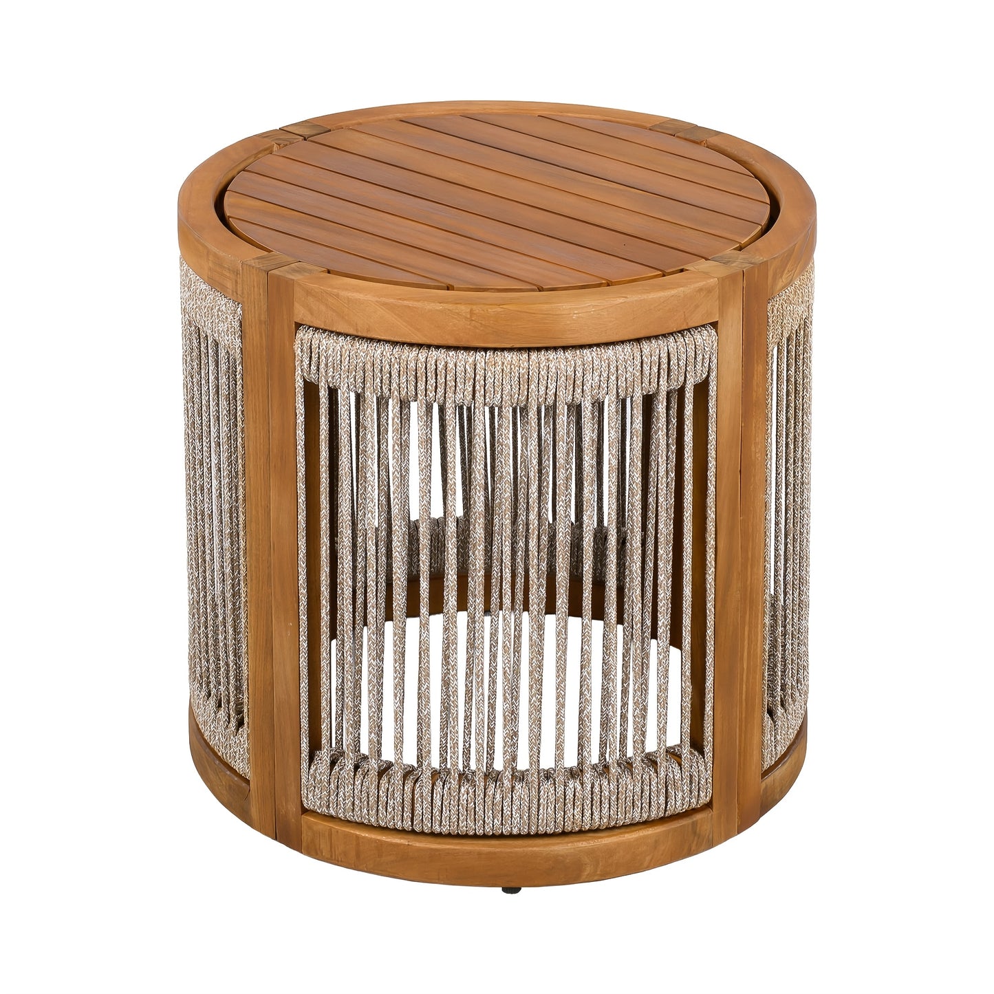 Acacia Wood Outdoor Table Bohemian Rope Patio Coffee Table