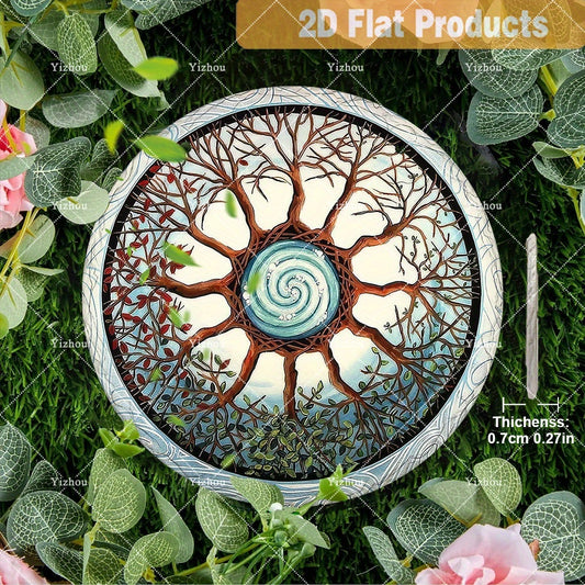 Resin Welcome Garden Stepping Stone Tree Vortex Design