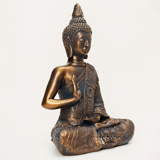 Vintage Resin Statue Sculpture Zen Religious Decor For Home