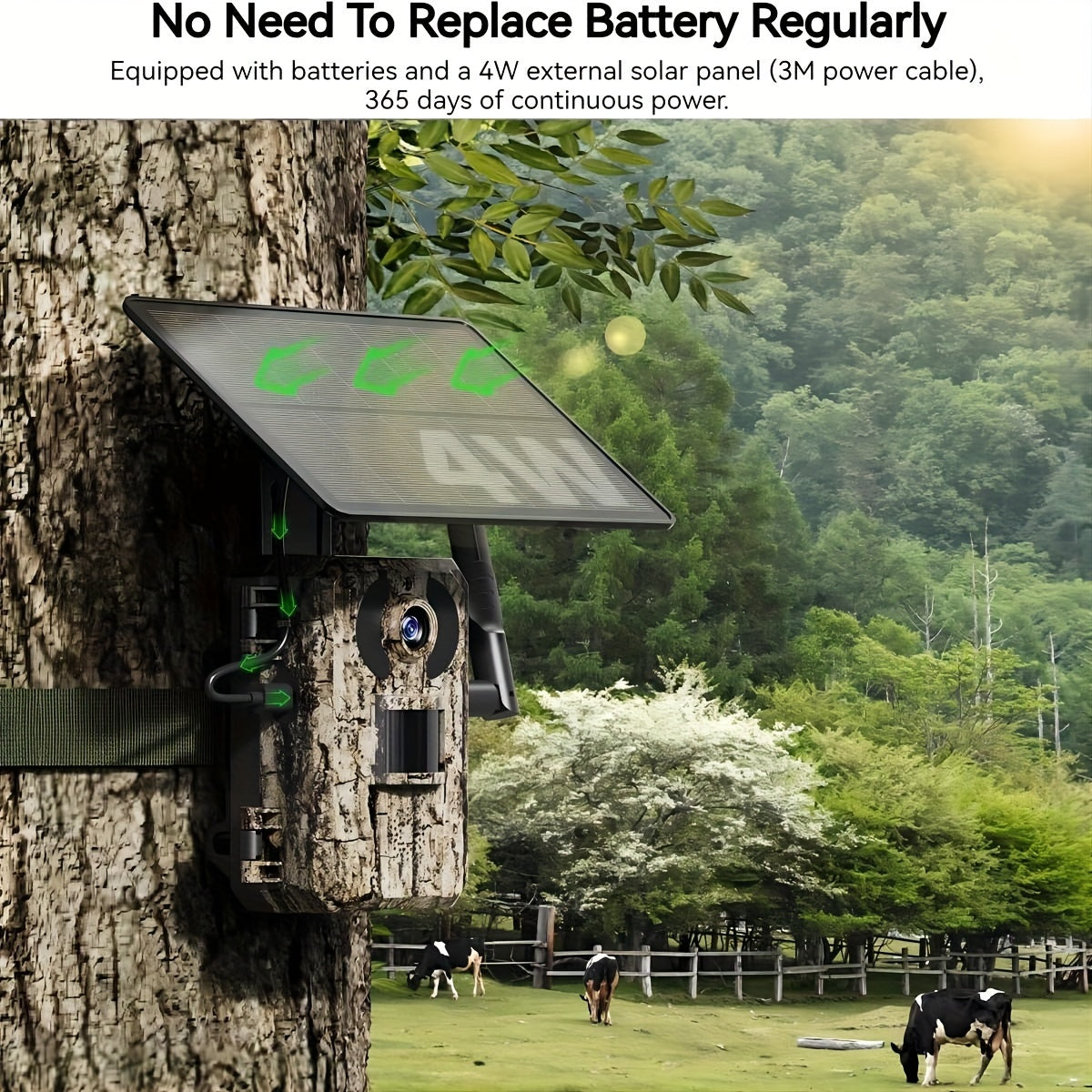 4G LTE Solar Trail Camera With Live View 2K Night Vision