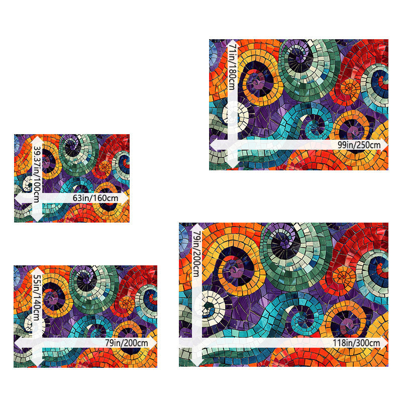 Modern Ceramic Rug Modern Art Tile Pattern Outdoor Patio Use