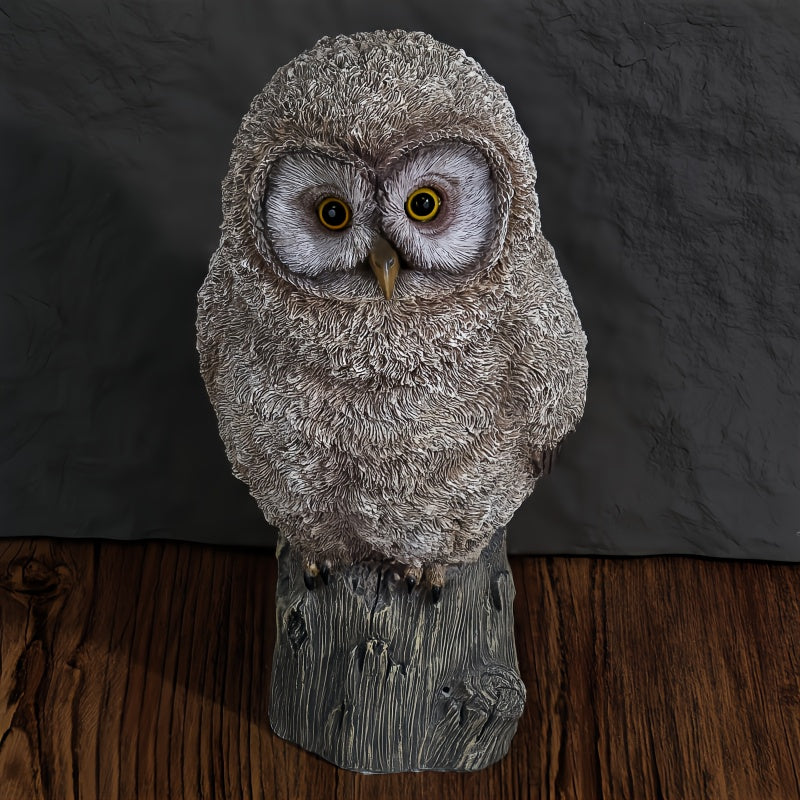 Handcrafted Resin Owl Figurine With Detailed Feather Texture