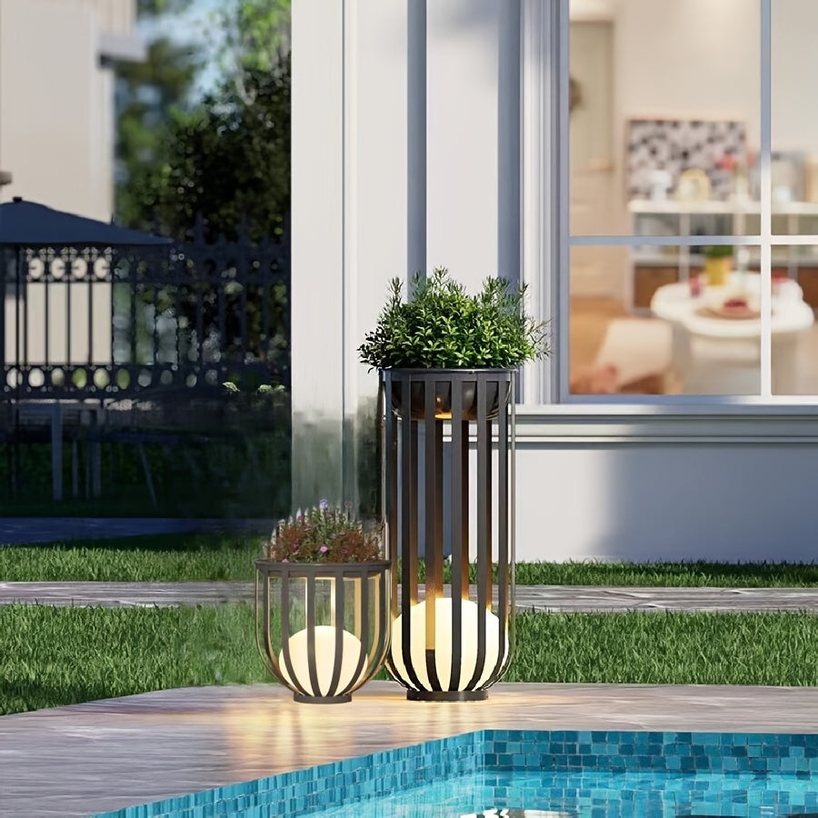Solar Floor Lamp Outdoor IP65 Uplight Remote Control