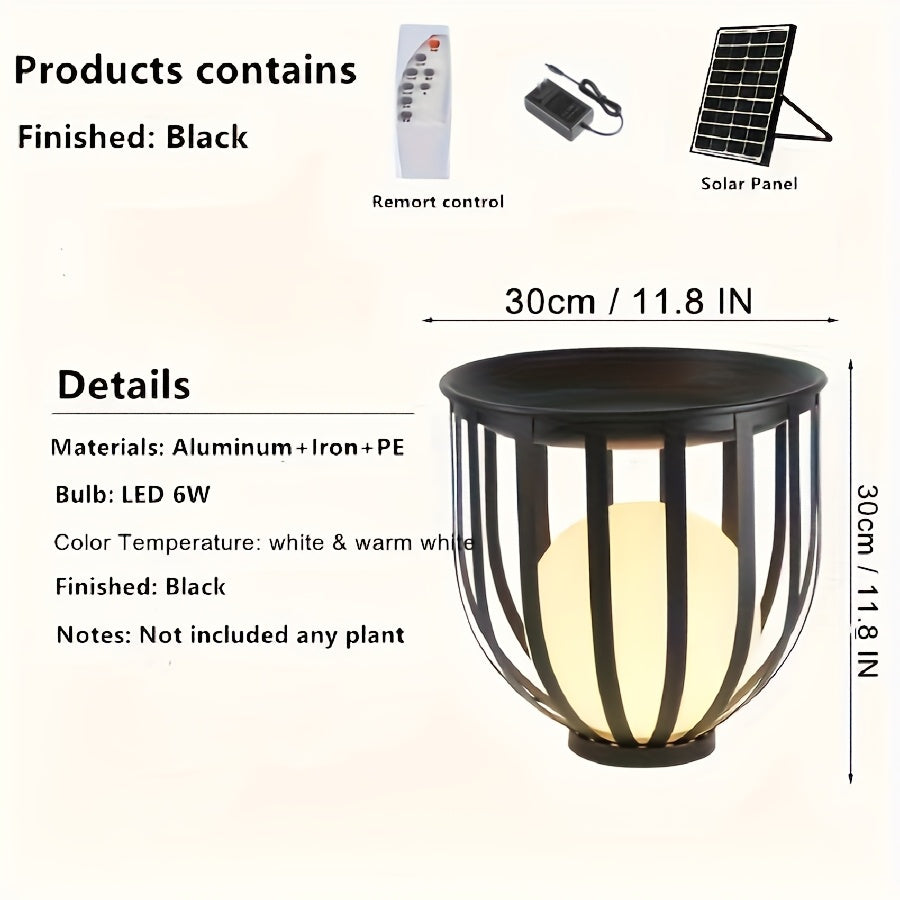 Solar Floor Lamp Outdoor IP65 Uplight Remote Control