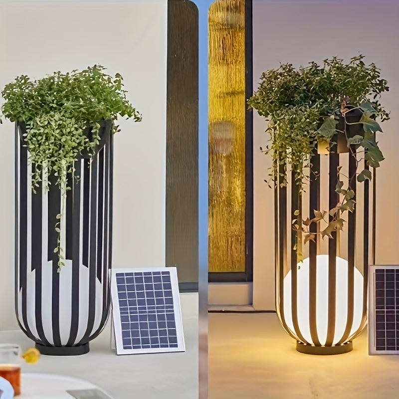 Solar Floor Lamp Outdoor IP65 Uplight Remote Control