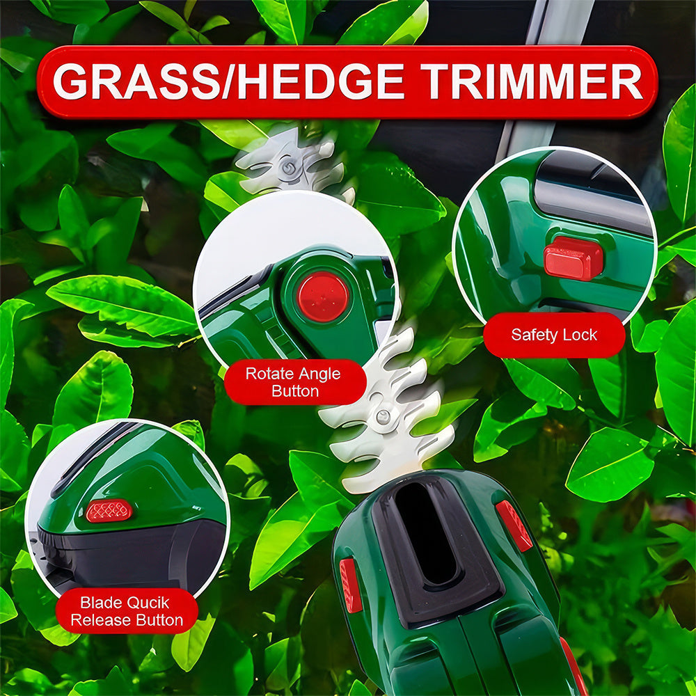 Garden Mainte Cordless Hedge Trimmer With 2 Batteries