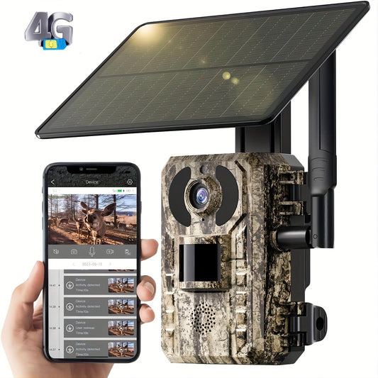 4G LTE Solar Trail Camera With Live View 2K Night Vision