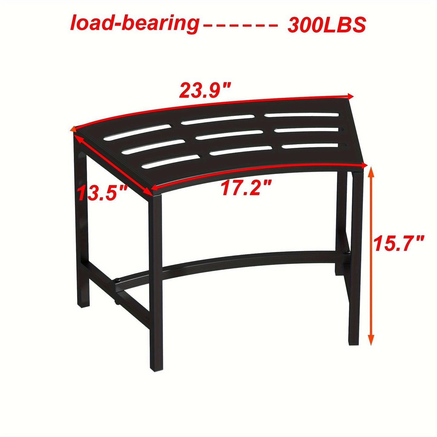 FUFU GAGA Curved Metal Benches For Outdoor Fire Pit Seating