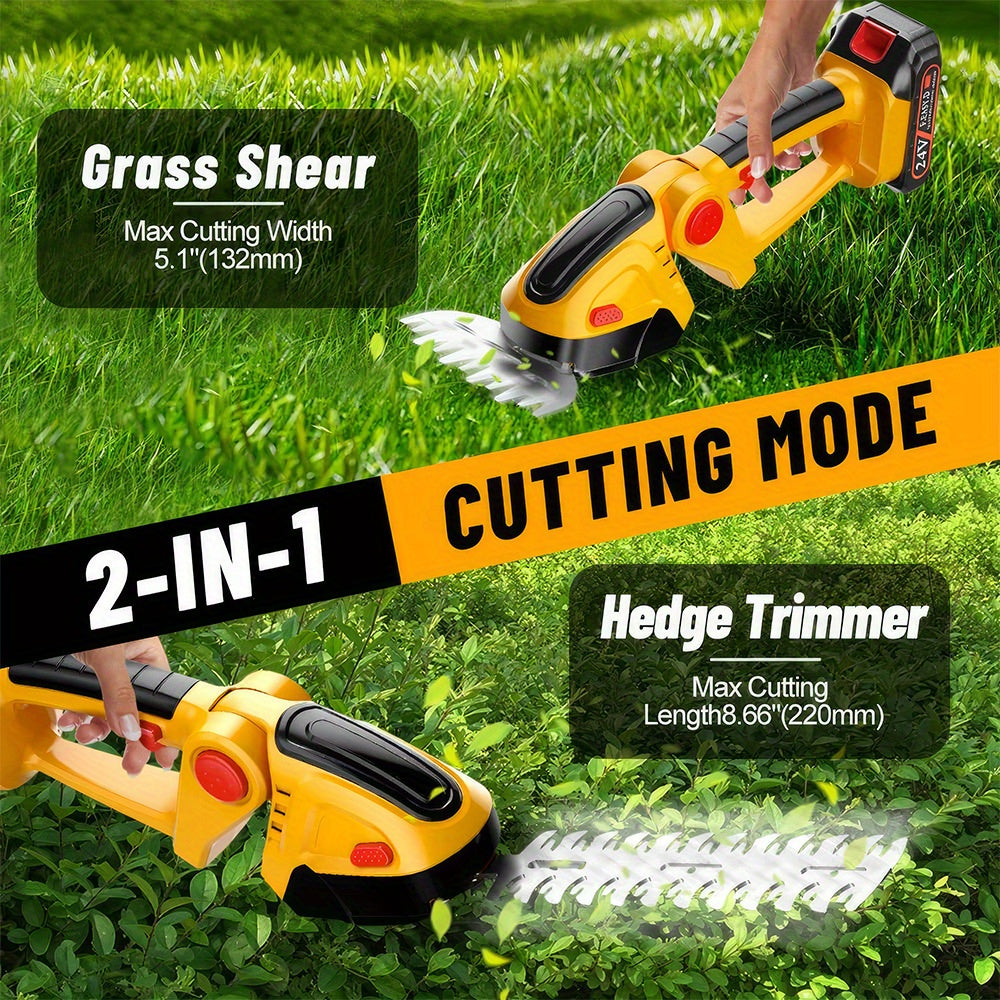 Garden Mainte Cordless Hedge Trimmer With 2 Batteries
