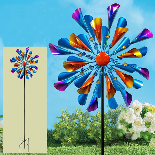 Metal Rotating Wind Spinner For Garden Patio Lawn Decor