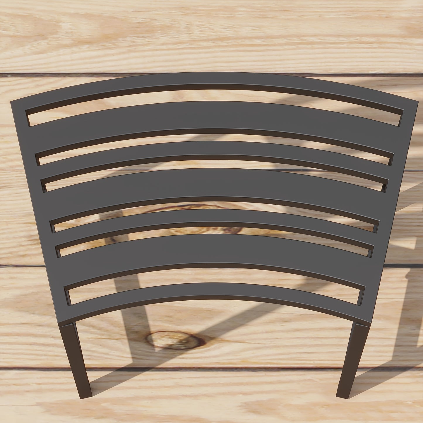 FUFU GAGA Curved Metal Benches For Outdoor Fire Pit Seating