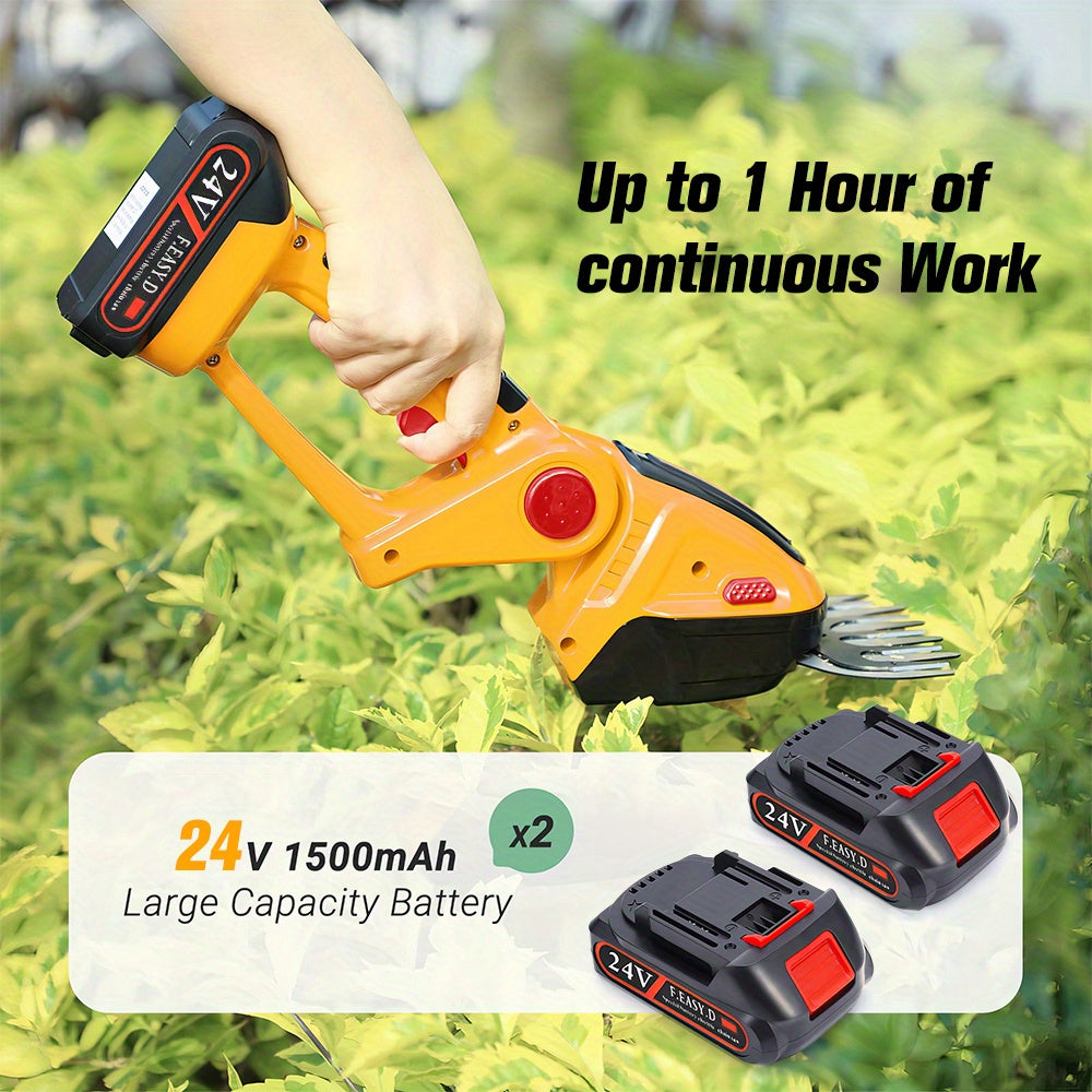 Garden Mainte Cordless Hedge Trimmer With 2 Batteries