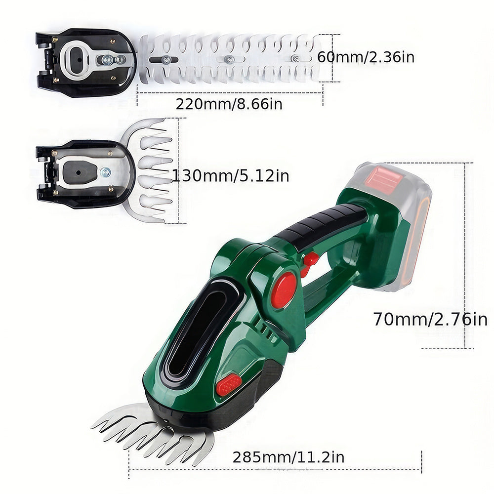 Garden Mainte Cordless Hedge Trimmer With 2 Batteries
