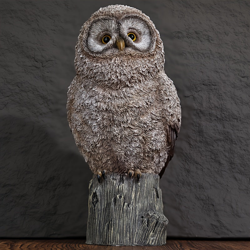 Handcrafted Resin Owl Figurine With Detailed Feather Texture