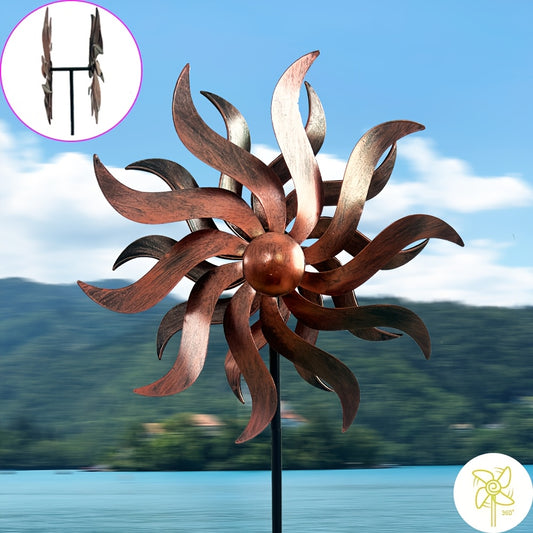 XLSWAIN Kinetic Wind Spinner Garden Stake Yard Outdoor