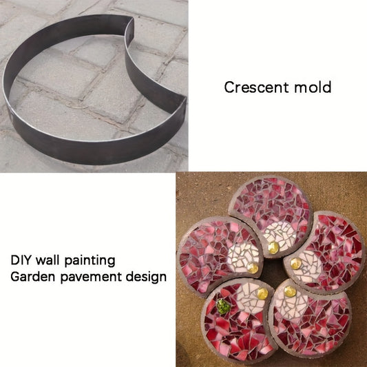 Reusable Crescent Moon Concrete Mold For Garden Pavers