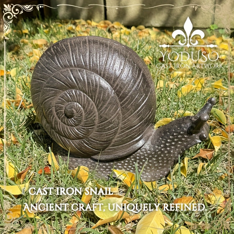 Cast Iron Snail Garden Statue Rustproof Outdoor Ornament