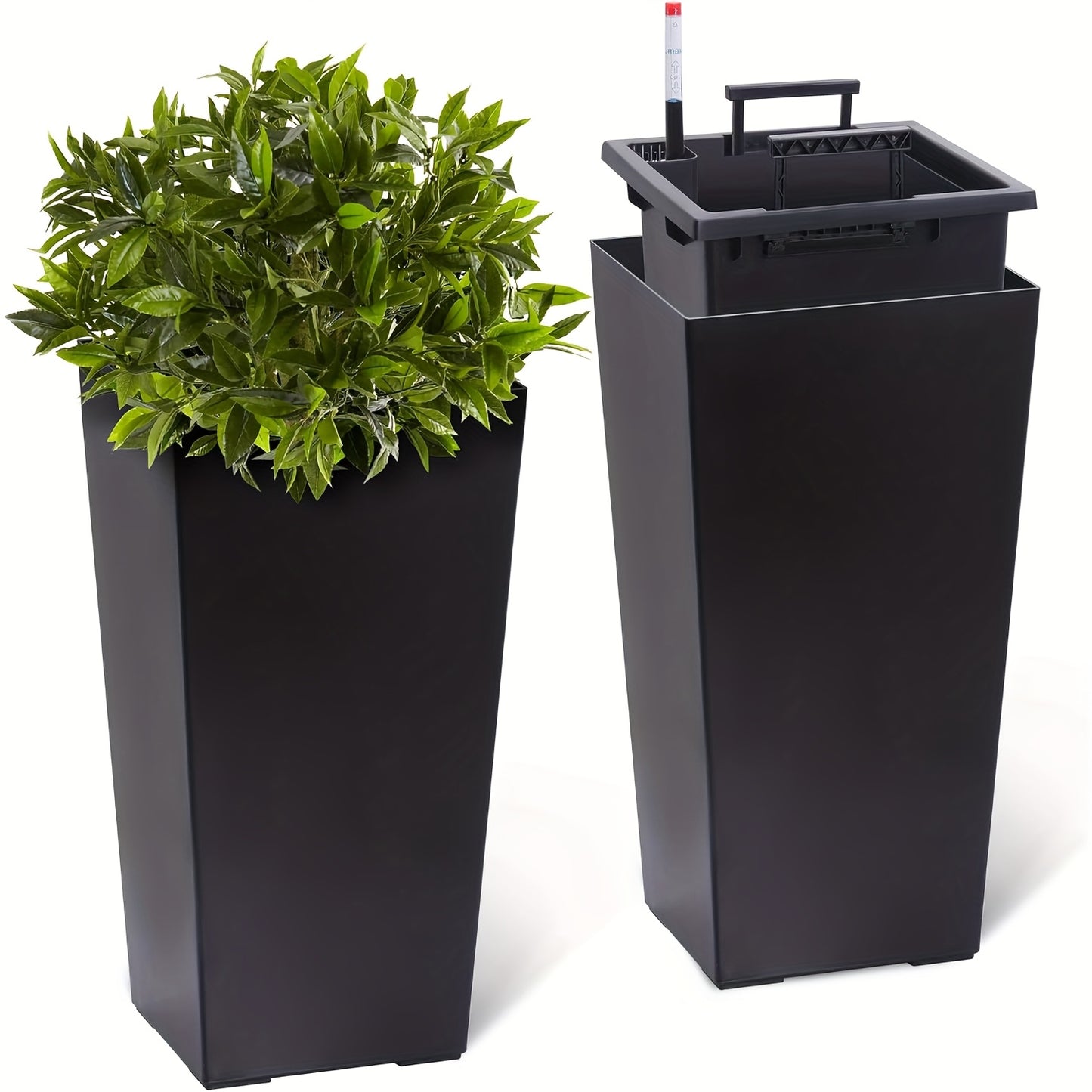 GAOMON Two Pack Self Watering Planters Drain Holes Set