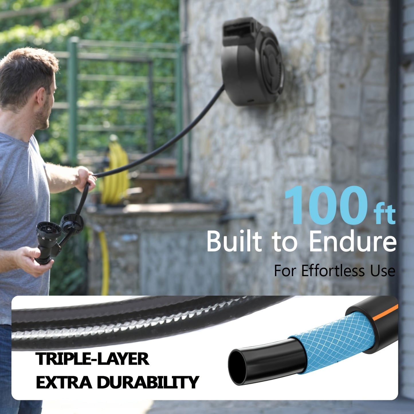 Little Dove Garden Hose Reel Automatic With Slow Return