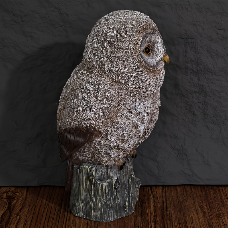 Handcrafted Resin Owl Figurine With Detailed Feather Texture