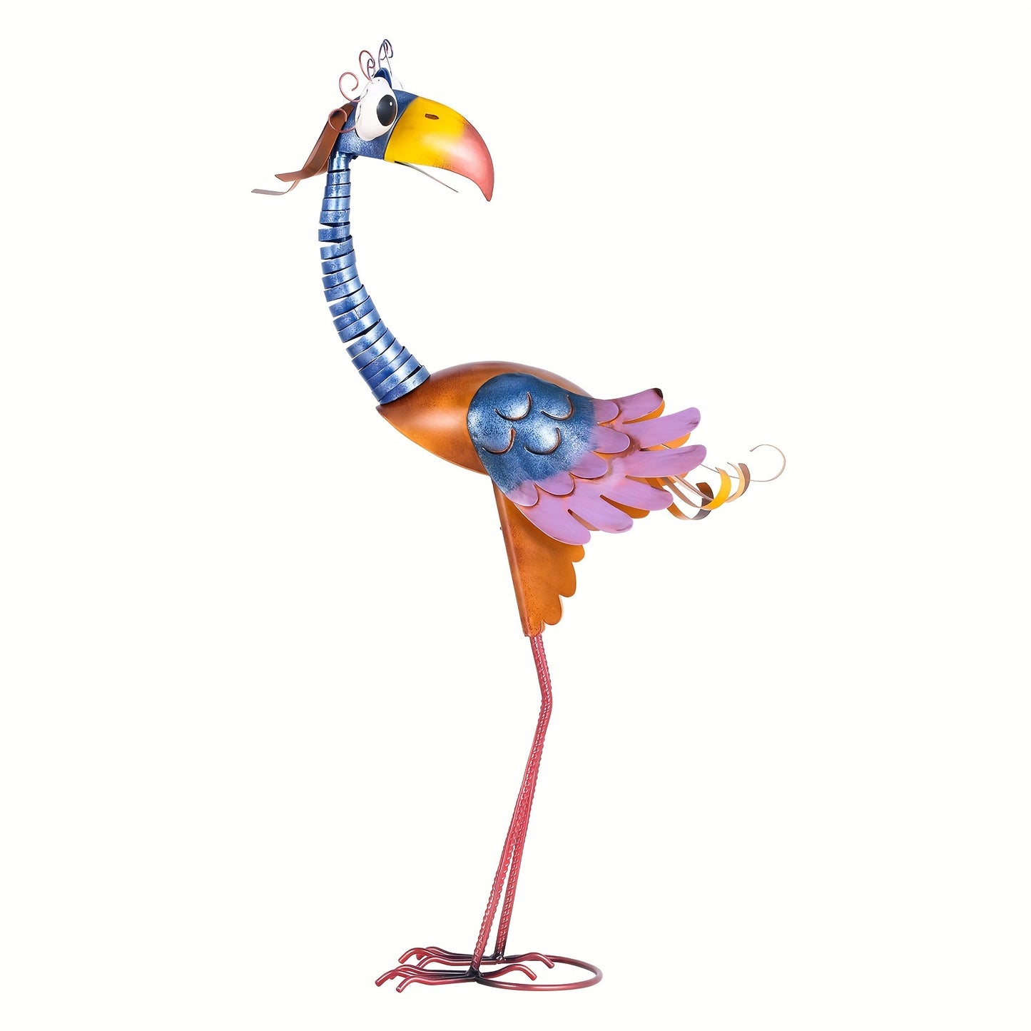 Metal Garden Toucan Sculpture For Outdoor Decor Yard Art