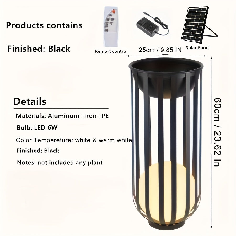 Solar Floor Lamp Outdoor IP65 Uplight Remote Control