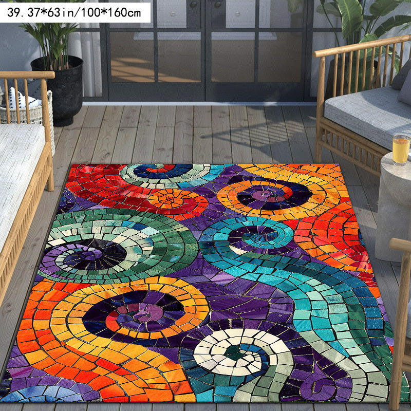 Modern Ceramic Rug Modern Art Tile Pattern Outdoor Patio Use