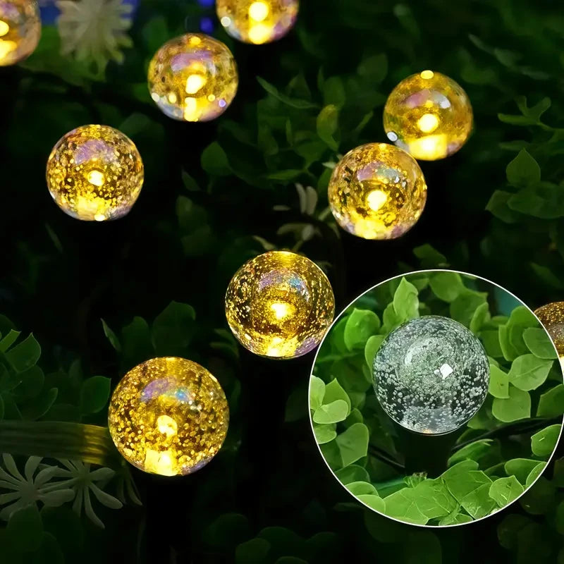 OSIDEN Solar Crystal Globe Pathway Lights 30 LEDs Outdoor