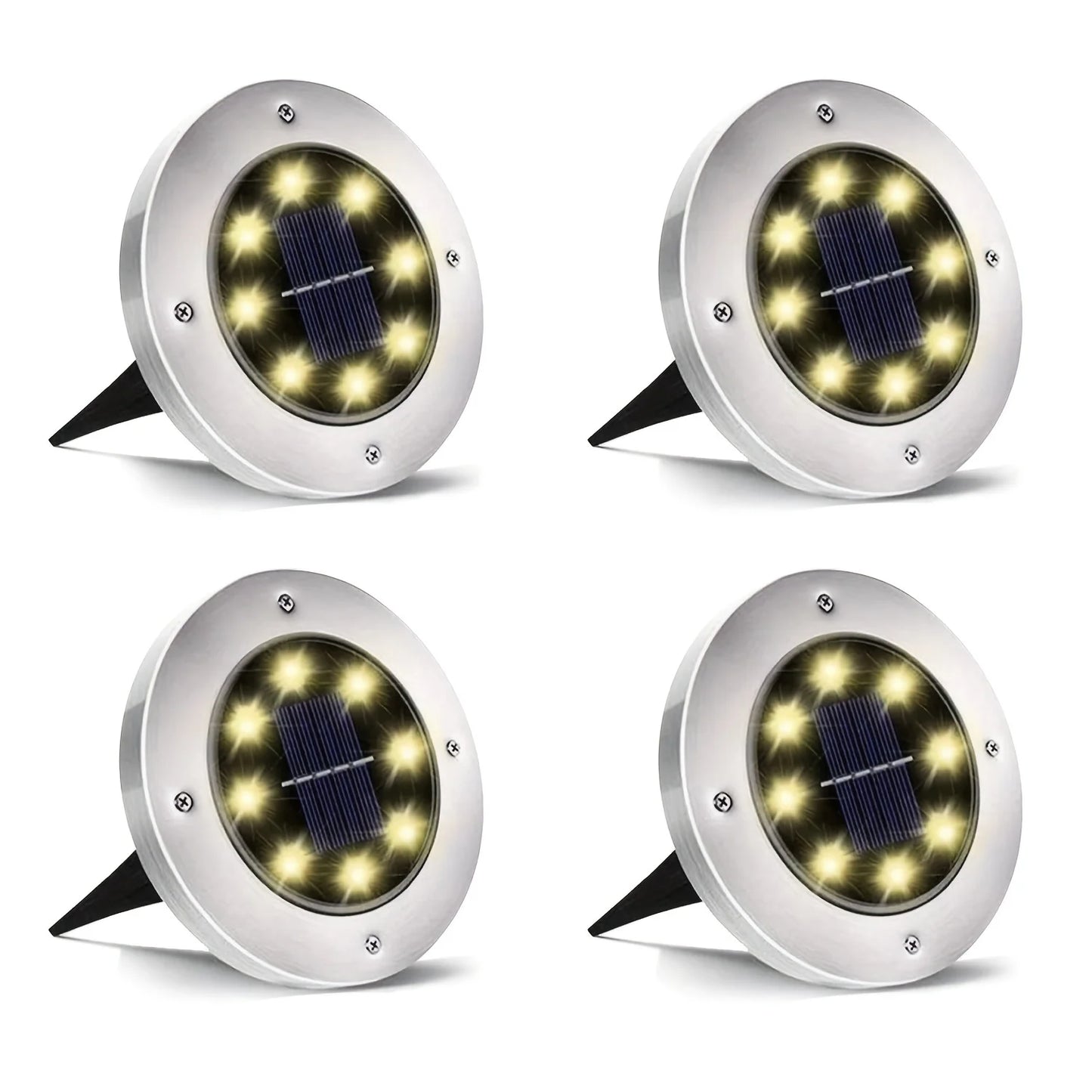 WHATOOK IP68 LED Outdoor Solar Ground Light for Garden