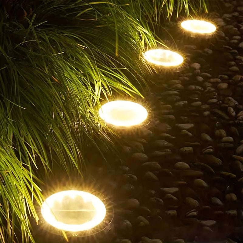 WHATOOK IP68 LED Outdoor Solar Ground Light for Garden