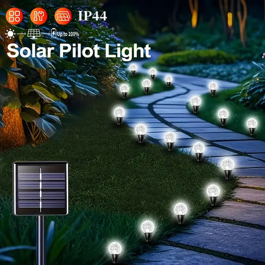OSIDEN Solar Crystal Globe Pathway Lights 30 LEDs Outdoor