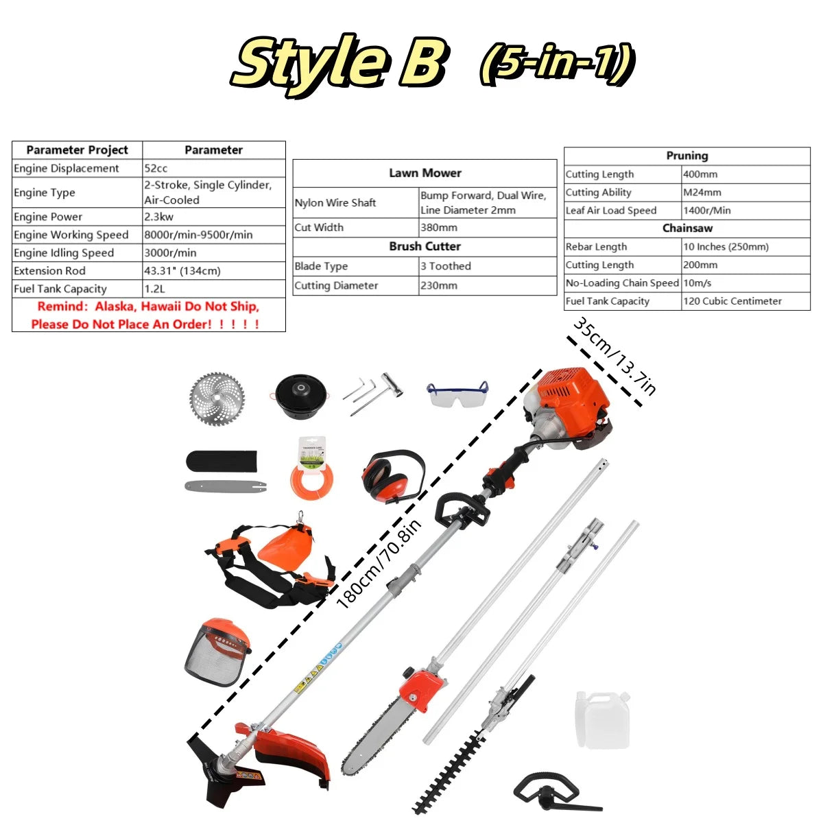 2200W Weed Eater Cordless Petrol 52CC 8500RPM,Strong Power String Trimmer Brush Cutter Weed Wacker,2 In 1 Lawn Mower Machine