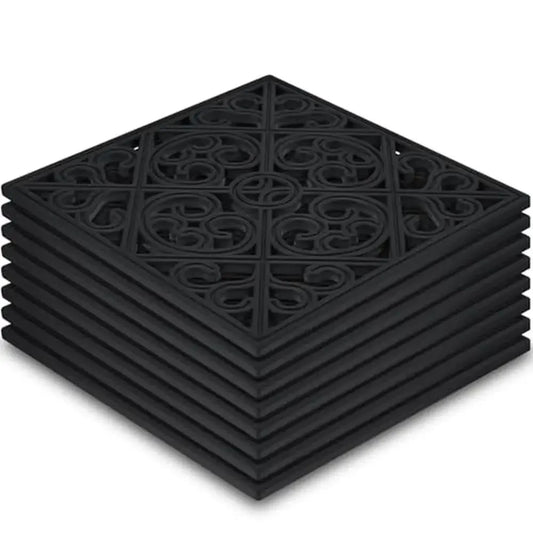 Hignconcerned Heavy Duty 8 Piece Rubber Stepping Stones Set