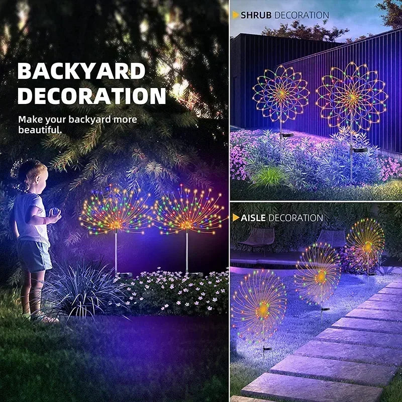 Super Cheese Solar LED Firework Fairy Light Decoration