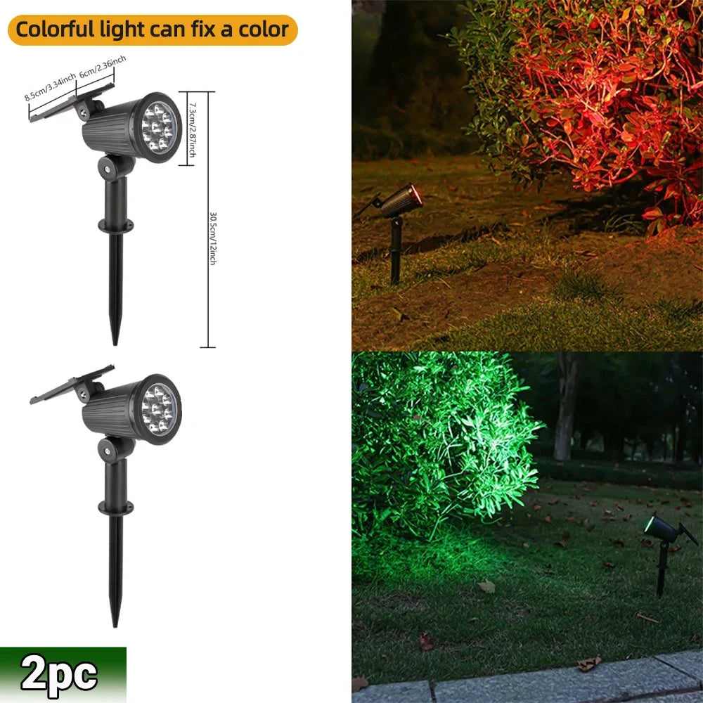 Heinast Solar RGB LED Spot Lights IP65 Outdoor Garden