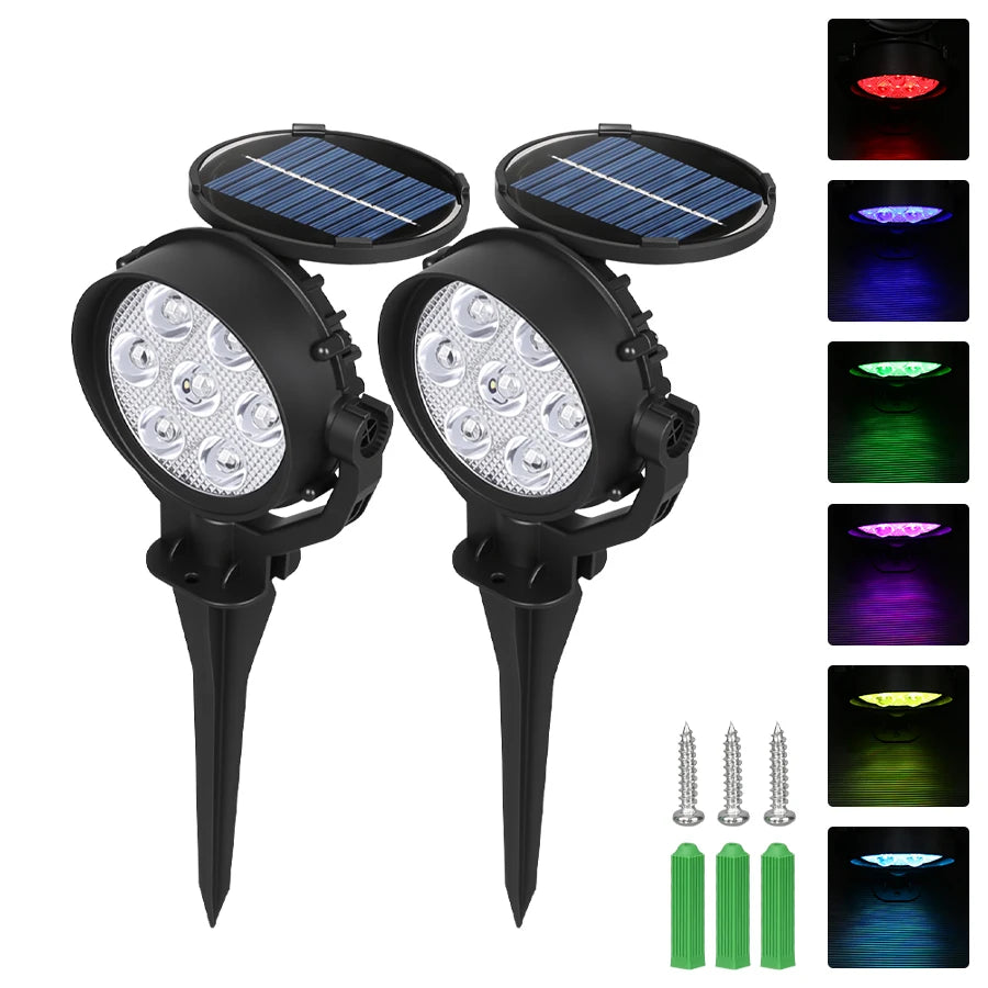 Heinast Solar RGB LED Spot Lights IP65 Outdoor Garden