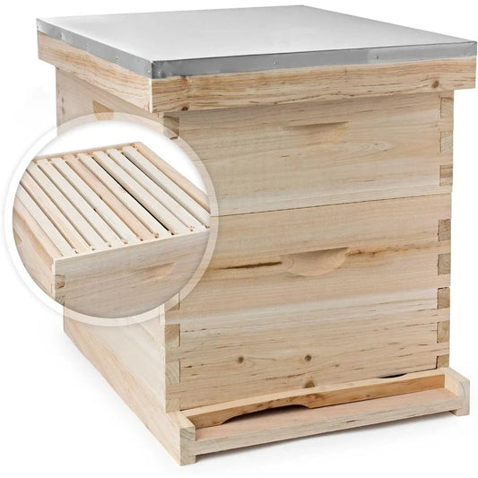 ZUIYU Beehive Box Kit With Metal Roof Langstroth Beekeeping
