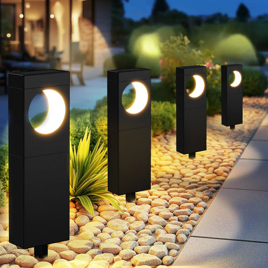 KPSTEK Solar Lights Pack 4 6 Bright LED Pathway Garden