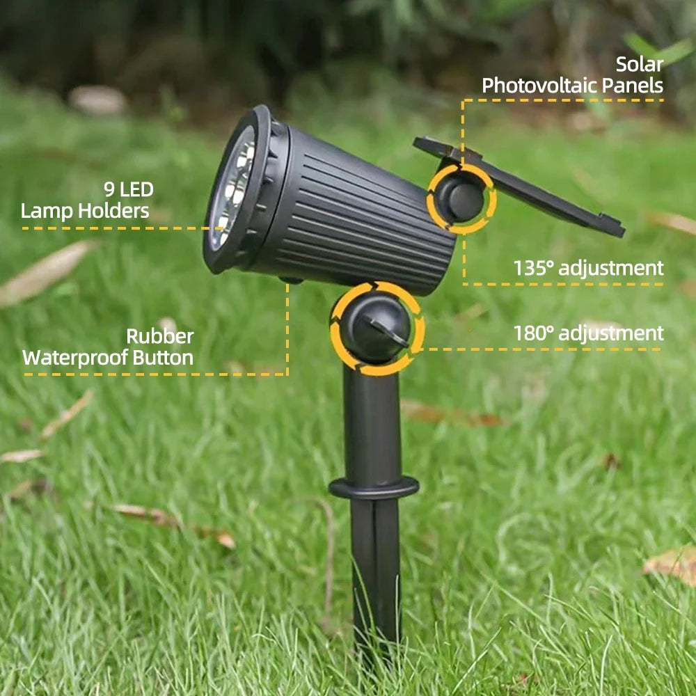 Heinast Solar RGB LED Spot Lights IP65 Outdoor Garden