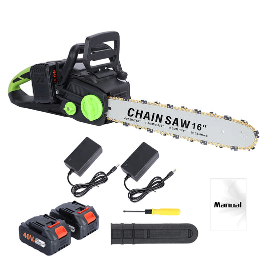 Micborve Battery Powered Chainsaw with 2x4Ah Batteries