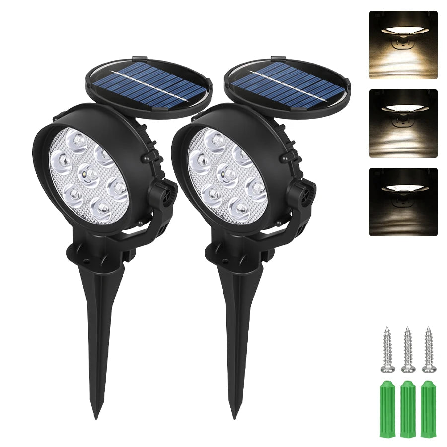 Heinast Solar RGB LED Spot Lights IP65 Outdoor Garden