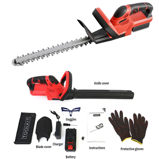 Cordless Hedge Trimmer Electric With 3 Ah Battery Charger