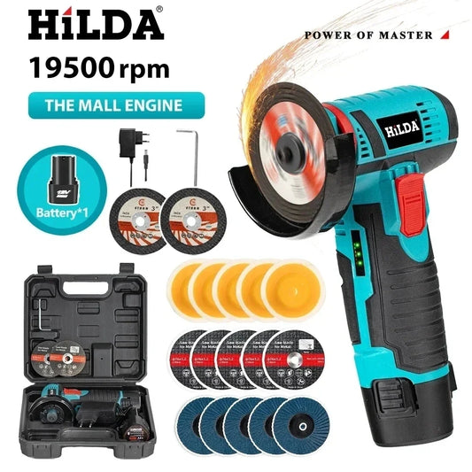 HILDA 12V Mini Cordless Angle Grinder With Battery Pack