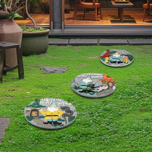Gnome Garden Stepping Stones Hign Concerned Outdoor Set