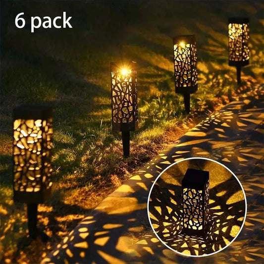 KEWEN Solar Powered LED Garden Stake Lights Six Pack