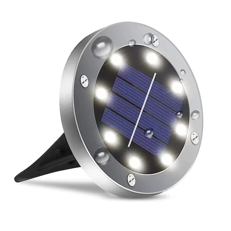WHATOOK IP68 LED Outdoor Solar Ground Light for Garden