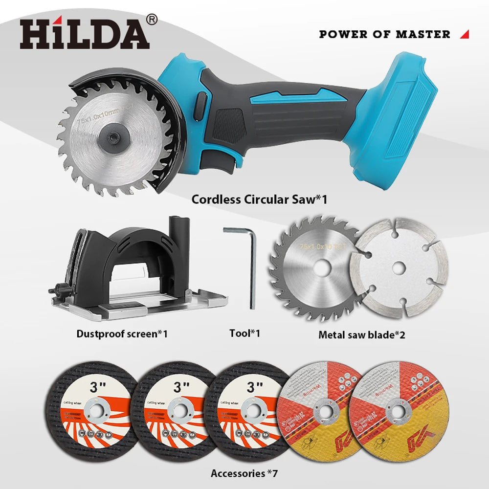 HILDA 12V Mini Cordless Angle Grinder With Battery Pack