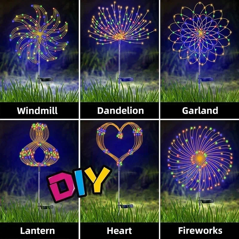 Super Cheese Solar LED Firework Fairy Light Decoration