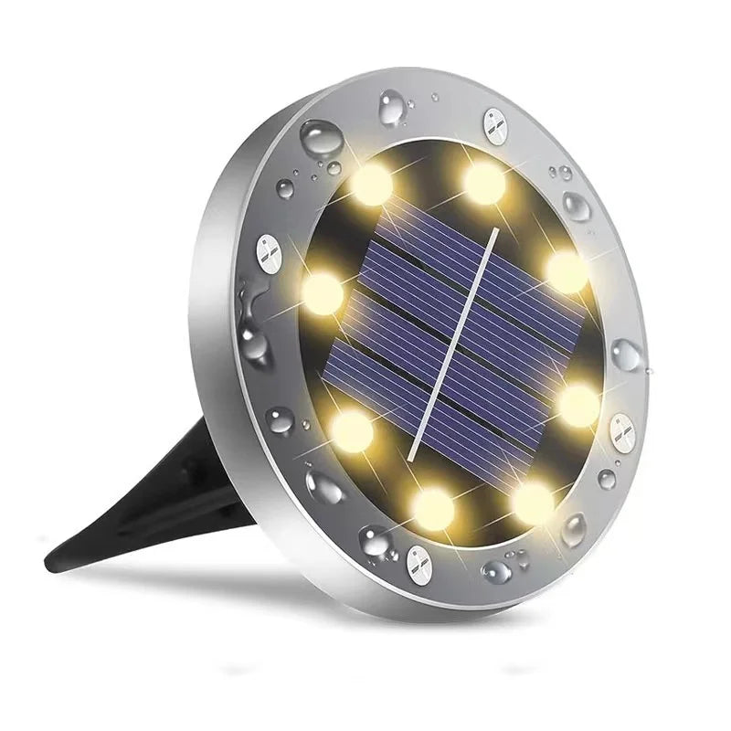 WHATOOK IP68 LED Outdoor Solar Ground Light for Garden